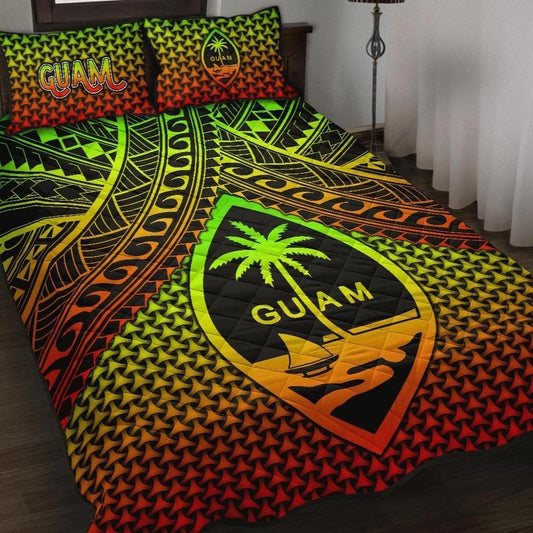 Polynesian Guam Quilt Bed Set - Reggae Vintage Polynesian Patterns