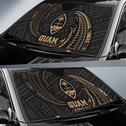 Polynesian Guam Sun Shades - Gold Tribal Wave