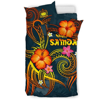 Polynesian Hawaii Bedding Set - Legend Of Samoa (Blue)