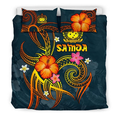 Polynesian Hawaii Bedding Set - Legend Of Samoa (Blue)