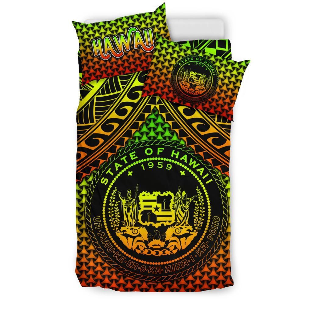 Polynesian Hawaii Bedding Set - Reggae Vintage Polynesian Patterns