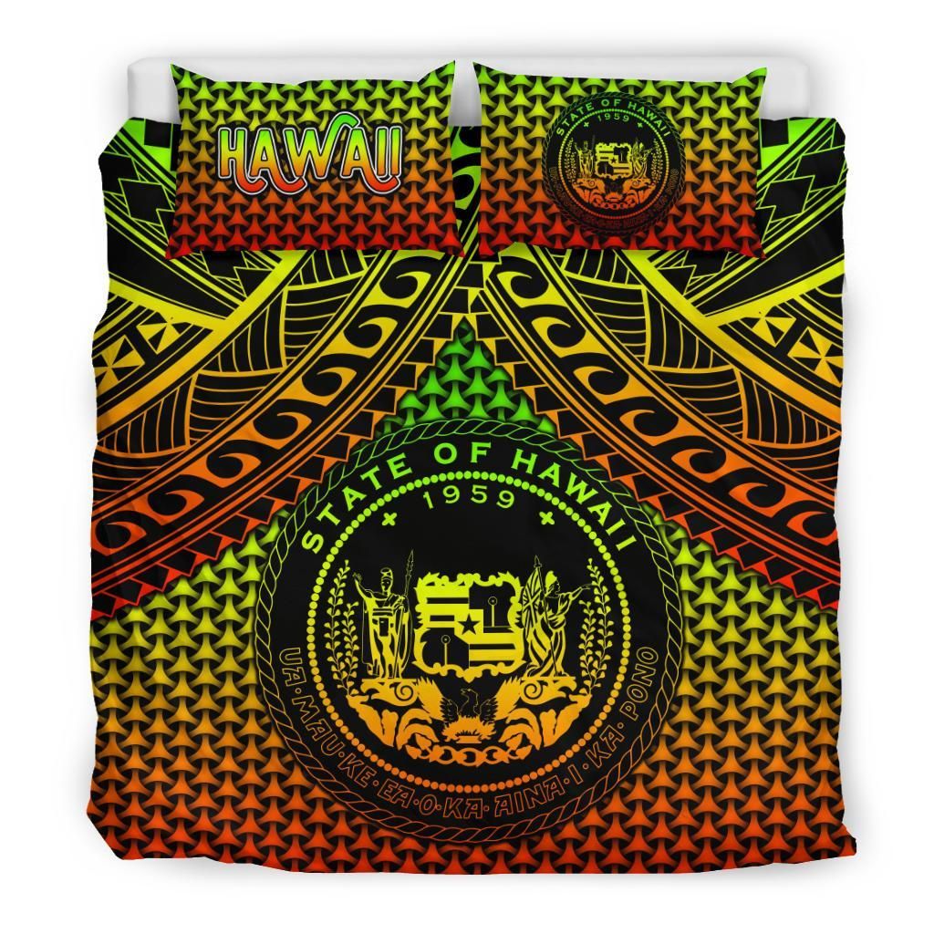Polynesian Hawaii Bedding Set - Reggae Vintage Polynesian Patterns