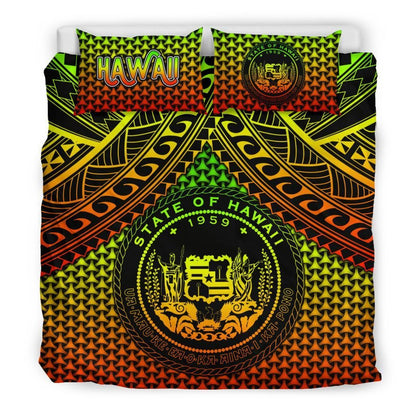 Polynesian Hawaii Bedding Set - Reggae Vintage Polynesian Patterns