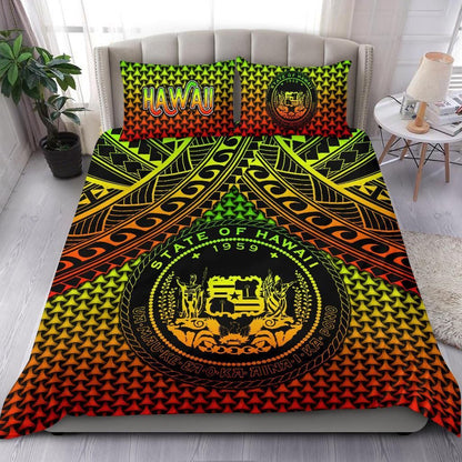 Polynesian Hawaii Bedding Set - Reggae Vintage Polynesian Patterns