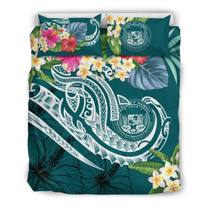 Polynesian Hawaii Bedding Set - Summer Plumeria