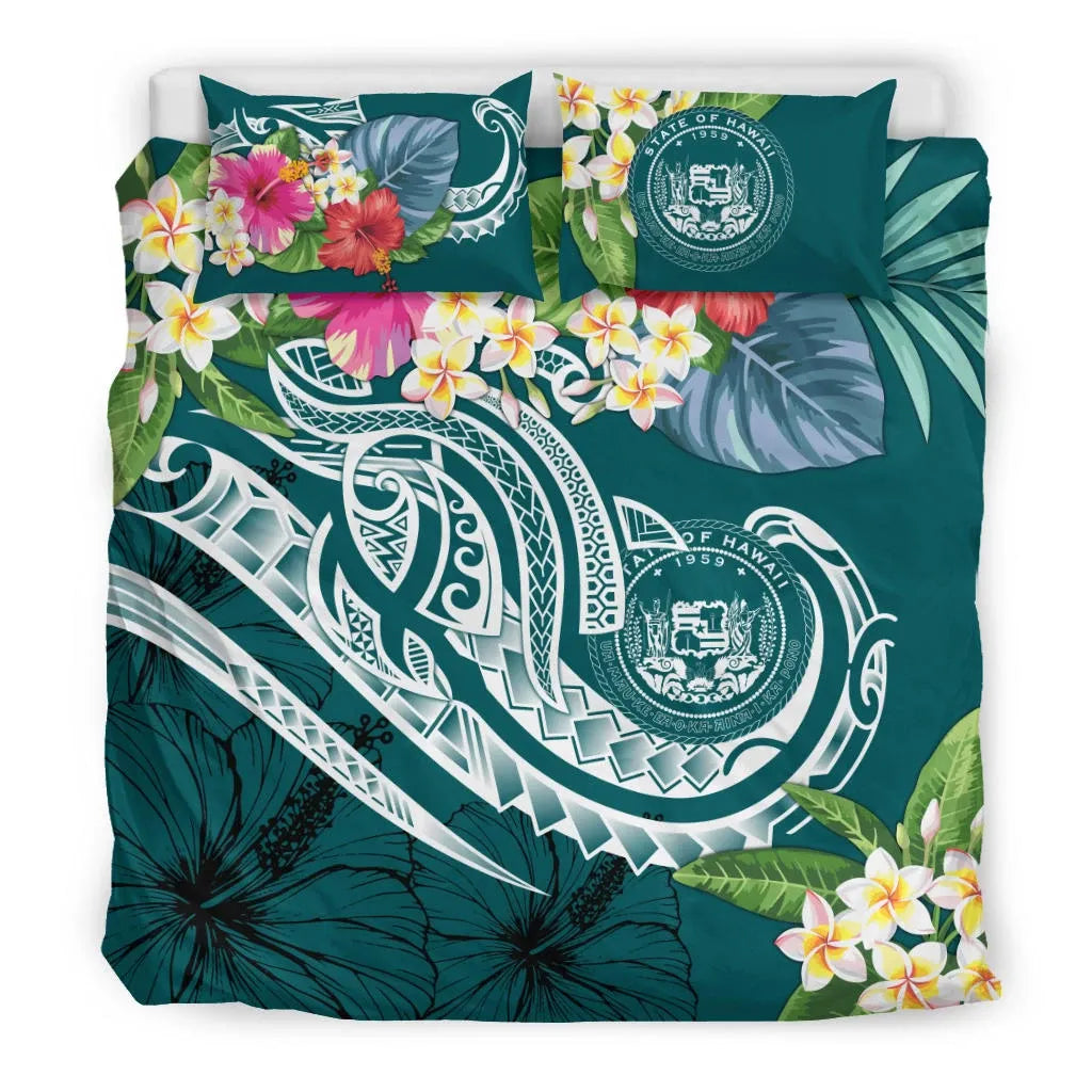Polynesian Hawaii Bedding Set - Summer Plumeria