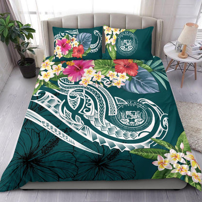 Polynesian Hawaii Bedding Set - Summer Plumeria