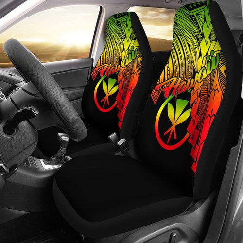 Polynesian Hawaii Car Seat Covers - Tribal Wave Tattoo Reggae