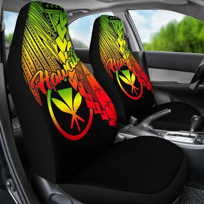 Polynesian Hawaii Car Seat Covers - Tribal Wave Tattoo Reggae