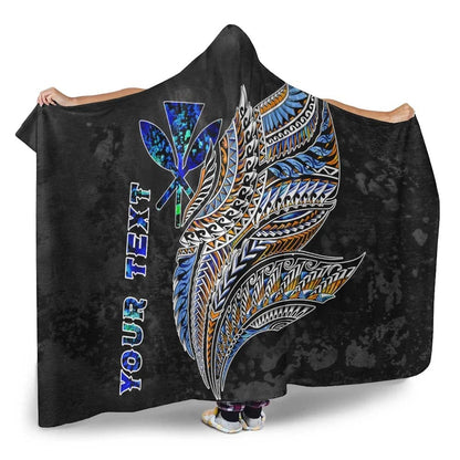 Polynesian Hawaii Custom Personalised Hooded Blanket - Polynesian Wings