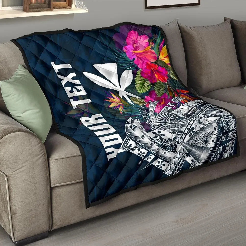 Polynesian Hawaii Custom Personalised Premium Quilt - Summer Vibes