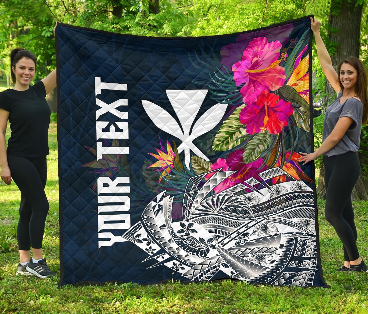 Polynesian Hawaii Custom Personalised Premium Quilt - Summer Vibes