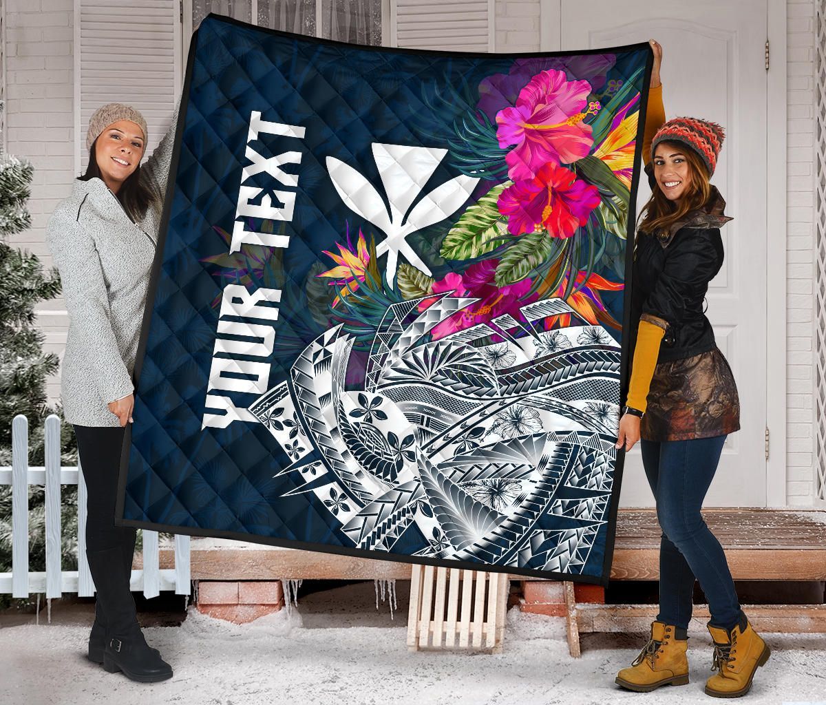 Polynesian Hawaii Custom Personalised Premium Quilt - Summer Vibes