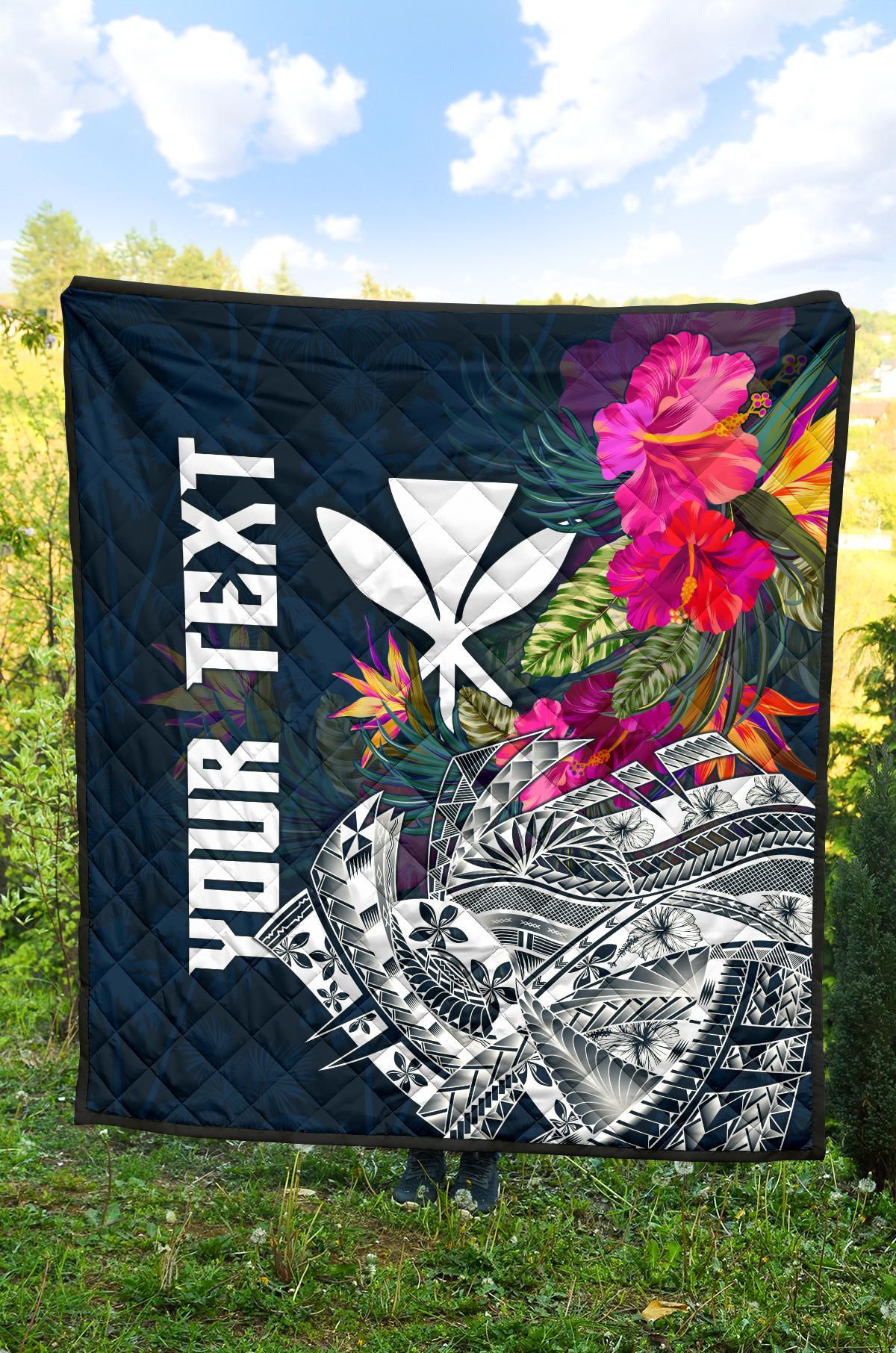 Polynesian Hawaii Custom Personalised Premium Quilt - Summer Vibes