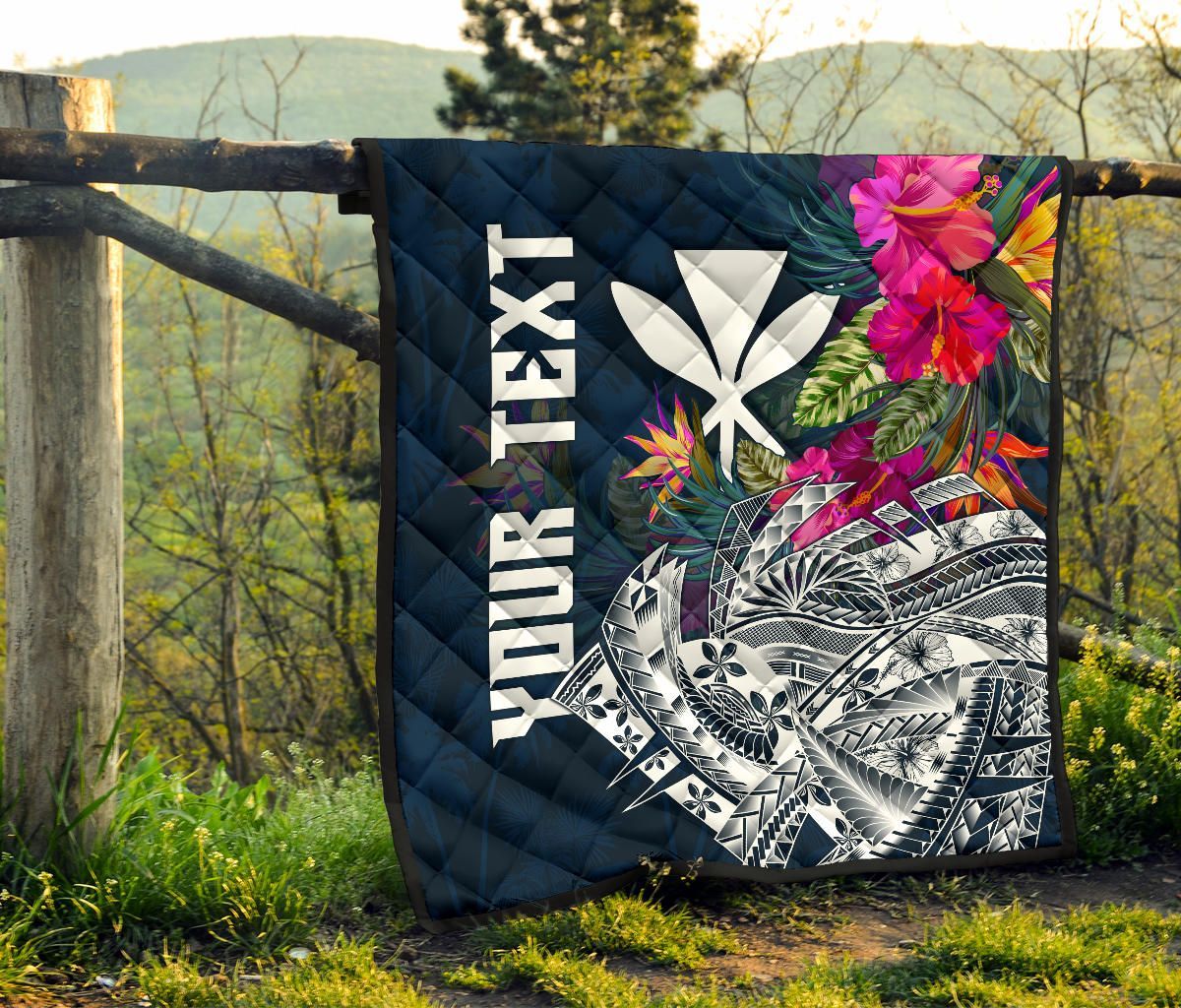 Polynesian Hawaii Custom Personalised Premium Quilt - Summer Vibes