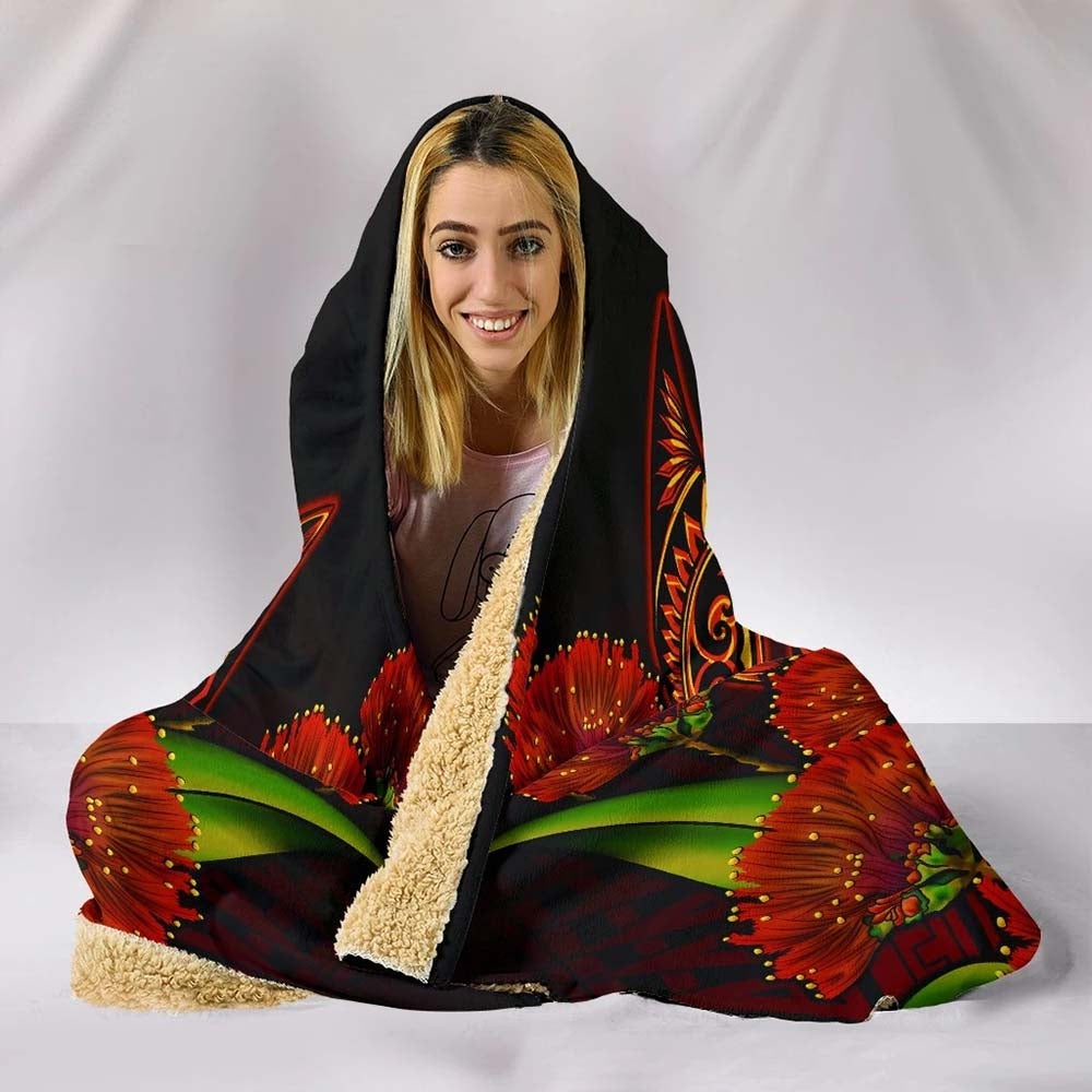 Polynesian Hawaii Hooded Blanket - Ohia Lehua