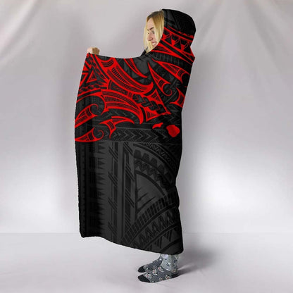 Polynesian Hawaii Hooded Blanket - Polynesian Whale Tail
