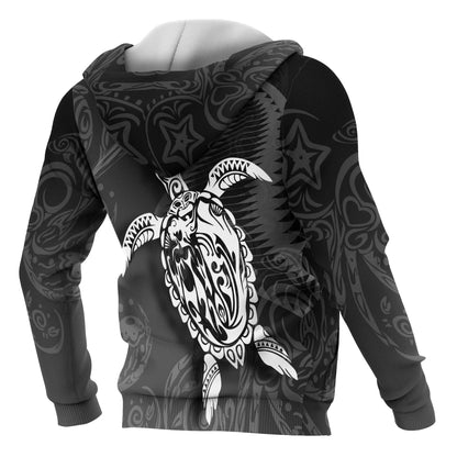 Polynesian Hawaii Hoodie - Turtle Eternity Black