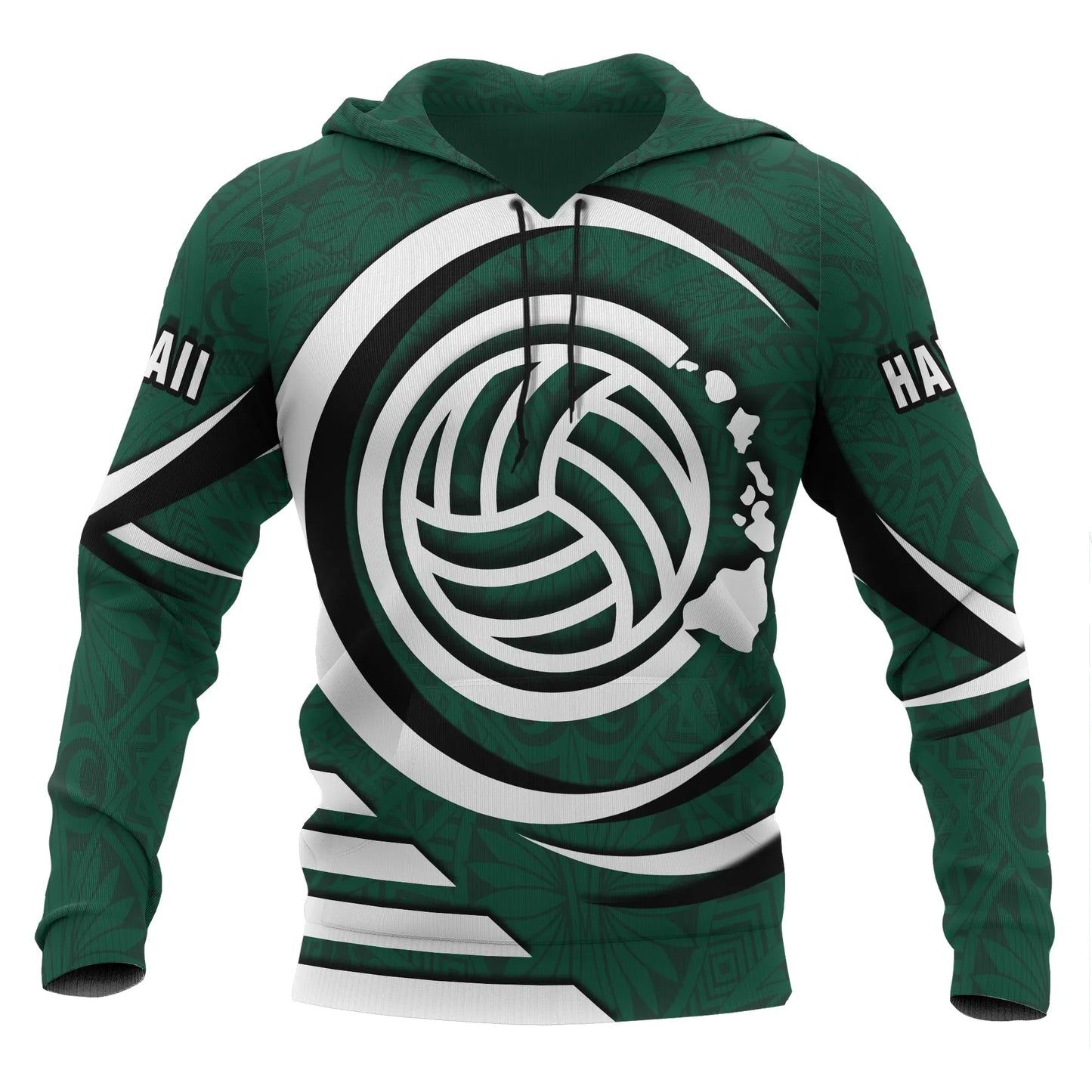 Polynesian Hawaii Hoodie - Volleyball Hawaii Map