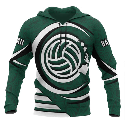 Polynesian Hawaii Hoodie - Volleyball Hawaii Map