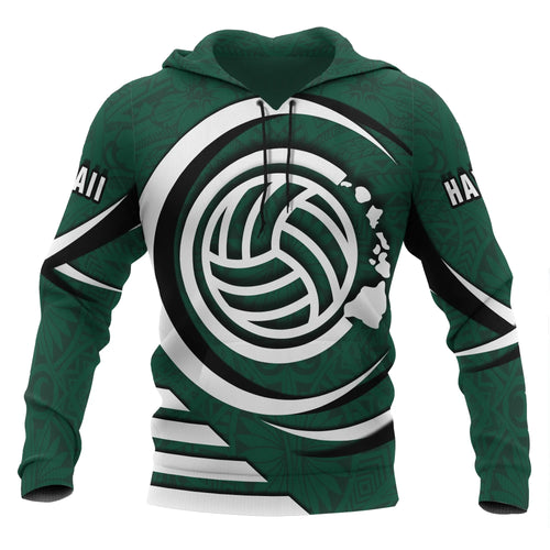 Polynesian Hawaii Hoodie - Volleyball Hawaii Map