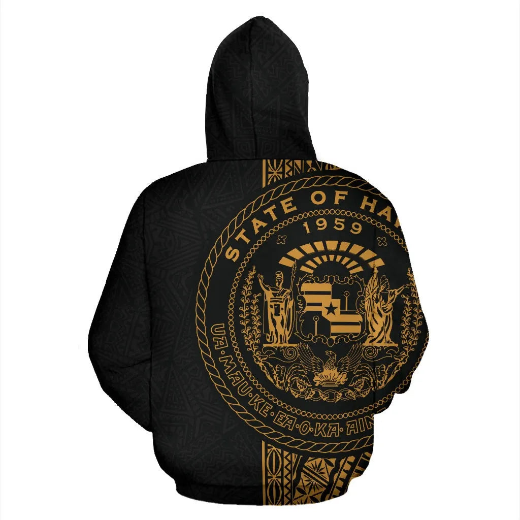 Polynesian Hawaii Hoodie - Yellow Line
