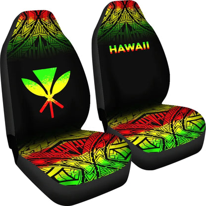 Hawaii Car Seat Covers - Hawaii Kanaka Maoli Polynesian Tattoo Fog Reggae