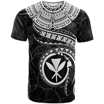 Polynesian Hawaii Kanaka Maoli Personalised T-Shirt - Hawaiian Waves (White)