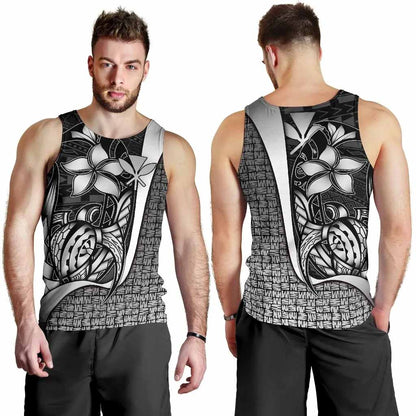 Polynesian Hawaii Men Tank Top White - Turtle with Hook