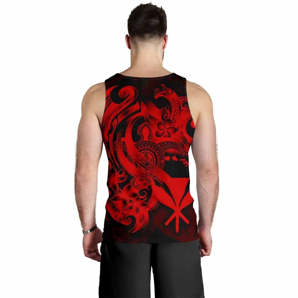 Polynesian Hawaii Men Tank Top - Kanaka Maoli Red Turtle