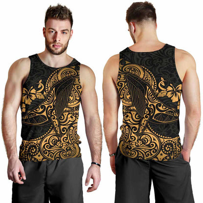Polynesian Hawaii Men Tank Top - Polynesian Golden Humpback Whale