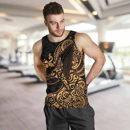 Polynesian Hawaii Men Tank Top - Polynesian Golden Humpback Whale