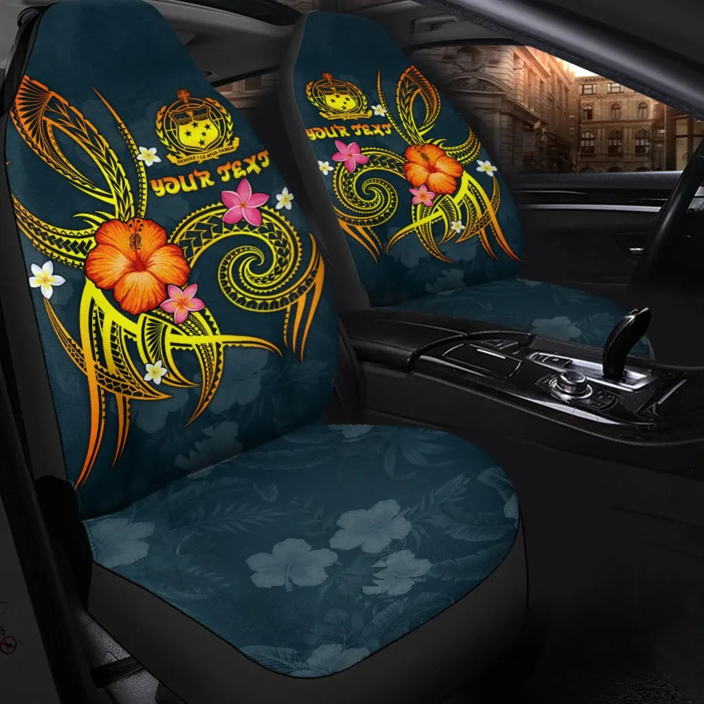 Polynesian Hawaii Personalised Car Seat Covers - Legend of Samoa (Blue)