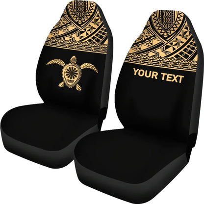 Hawaii Custom Personalised Car Seat Covers - Polynesian Turtle Gold Horizontal