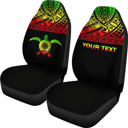 Hawaii Custom Personalised Car Seat Covers - Polynesian Turtle Reggae Horizontal