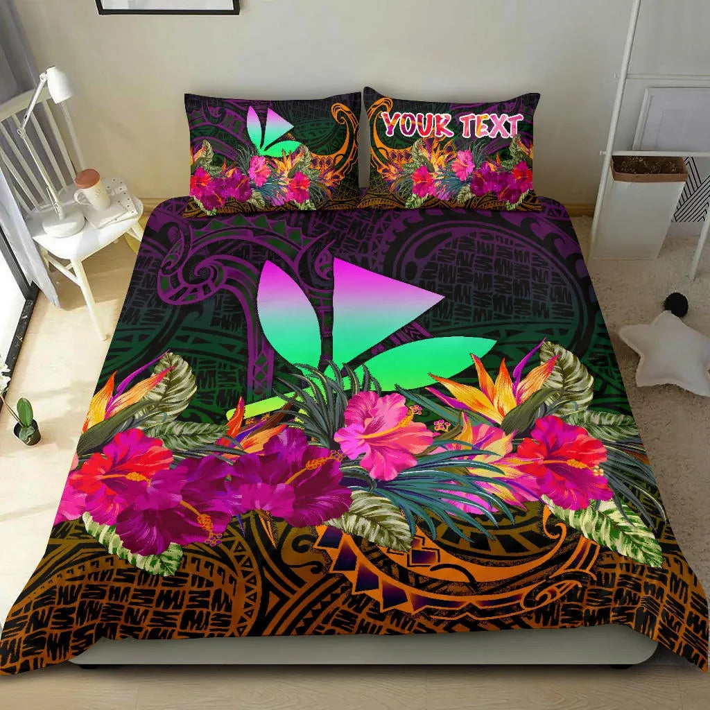 Polynesian Hawaii Personalised Kanaka Maoli Bedding Set - Summer Hibiscus
