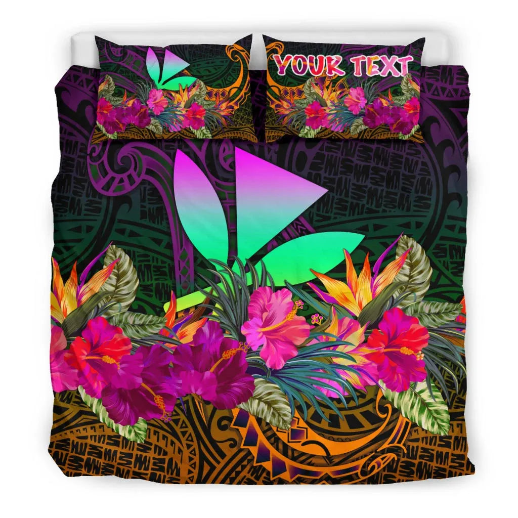 Polynesian Hawaii Personalised Kanaka Maoli Bedding Set - Summer Hibiscus