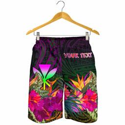 Polynesian Hawaii Personalised Kanaka Maoli Men Shorts - Summer Hibiscus