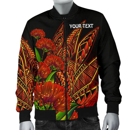 Polynesian Hawaii Personalised Bomber Jacket - Ohia Lehua