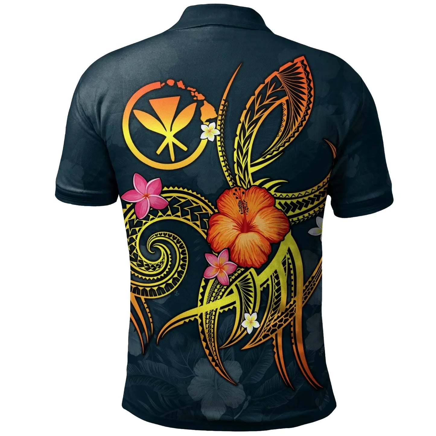 Polynesian Hawaii Personalised Polo Shirt - Legend of Kanaka Maoli (Blue)
