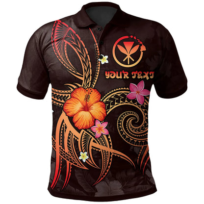 Polynesian Hawaii Personalised Polo Shirt - Legend of Kanaka Maoli (Red)