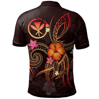 Polynesian Hawaii Personalised Polo Shirt - Legend of Kanaka Maoli (Red)