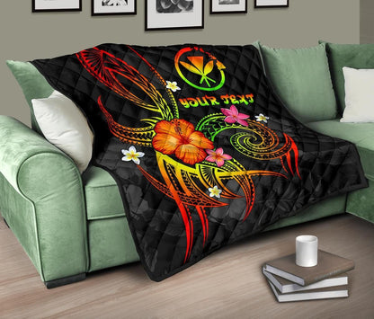 Polynesian Hawaii Personalised Premium Quilt - Legend of Kanaka Maoli (Reggae)