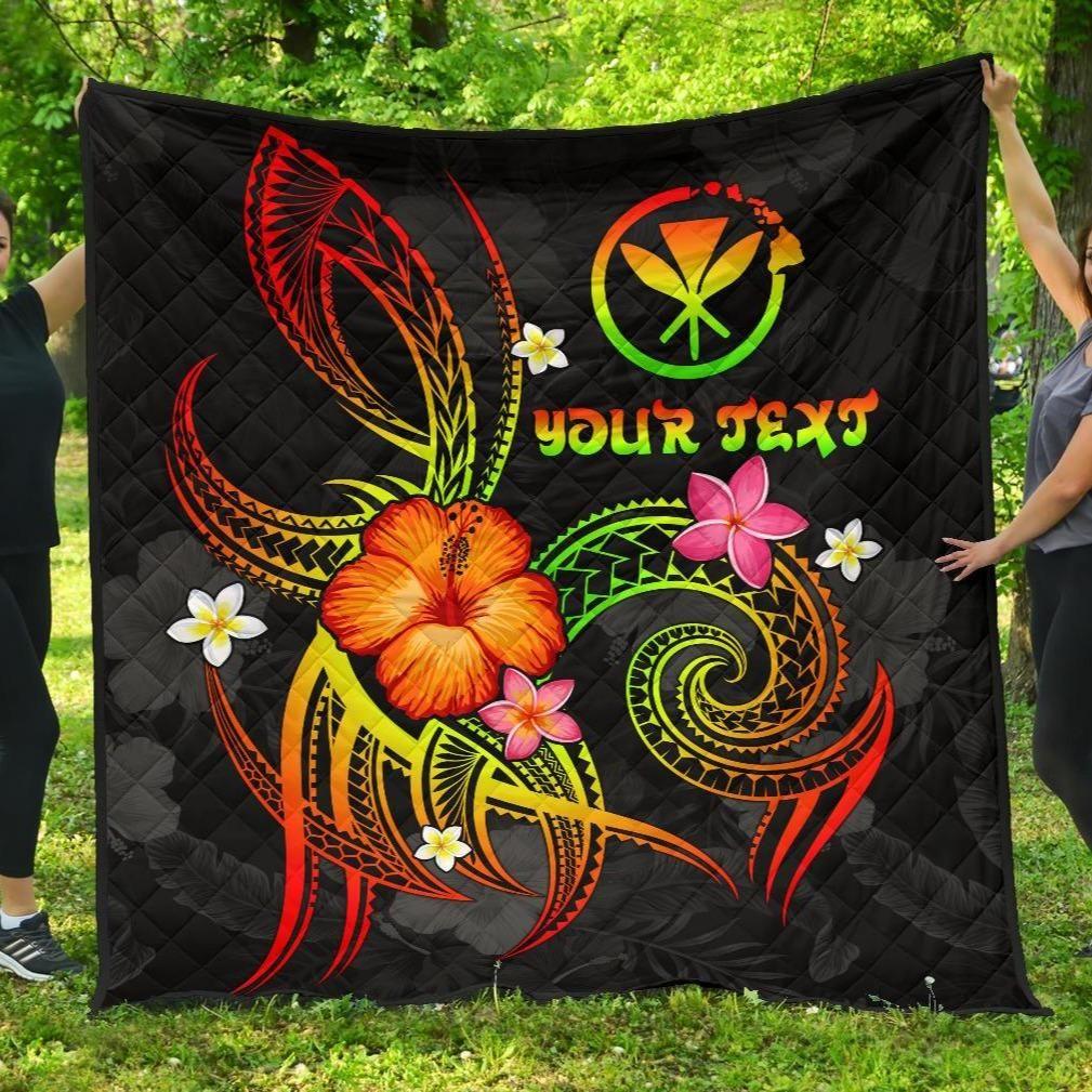 Polynesian Hawaii Personalised Premium Quilt - Legend of Kanaka Maoli (Reggae)
