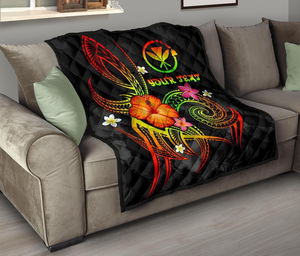 Polynesian Hawaii Personalised Premium Quilt - Legend of Kanaka Maoli (Reggae)