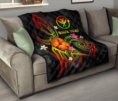 Polynesian Hawaii Personalised Premium Quilt - Legend of Kanaka Maoli (Reggae)