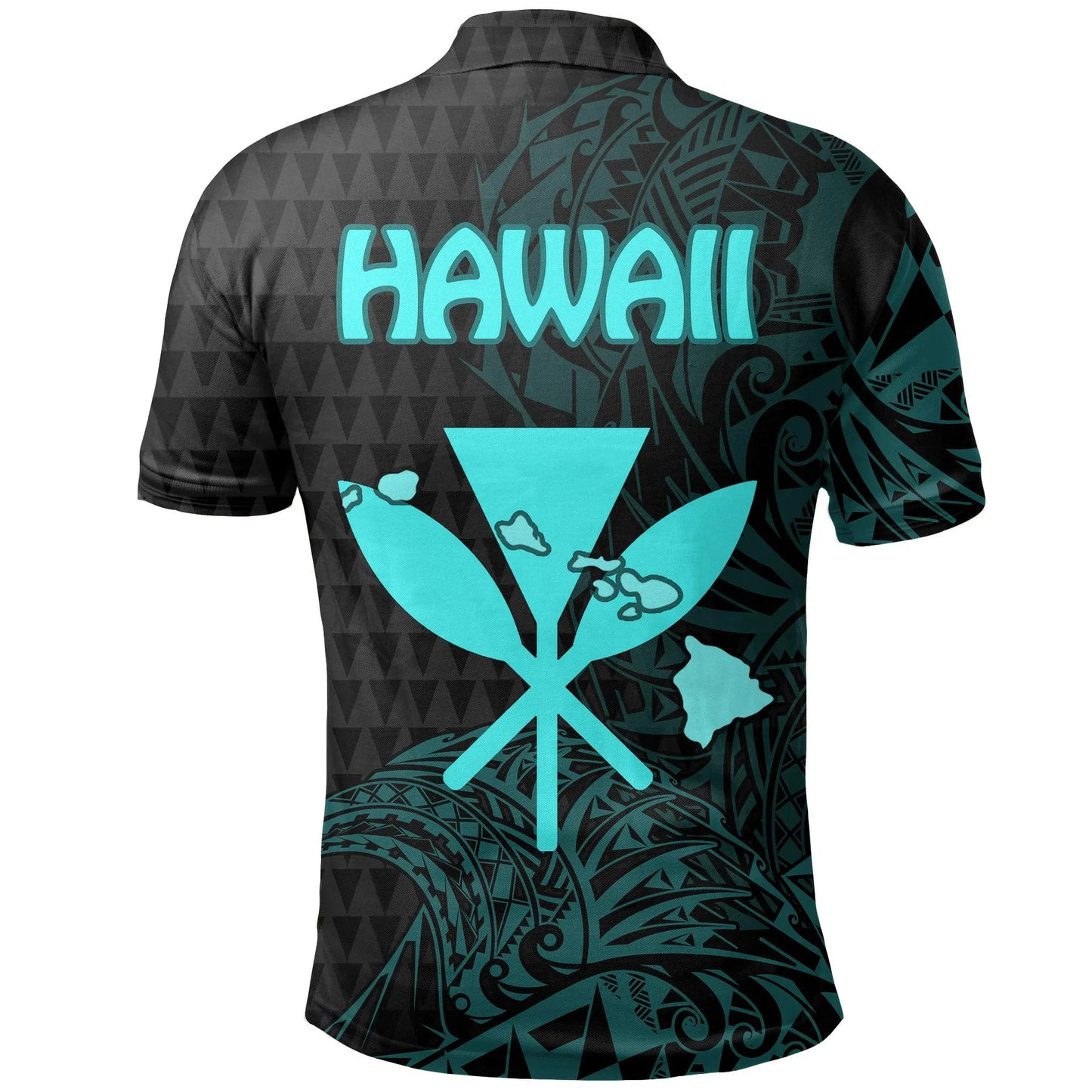 Hawaii Polo Shirt - Kamehameha King Emerald Color