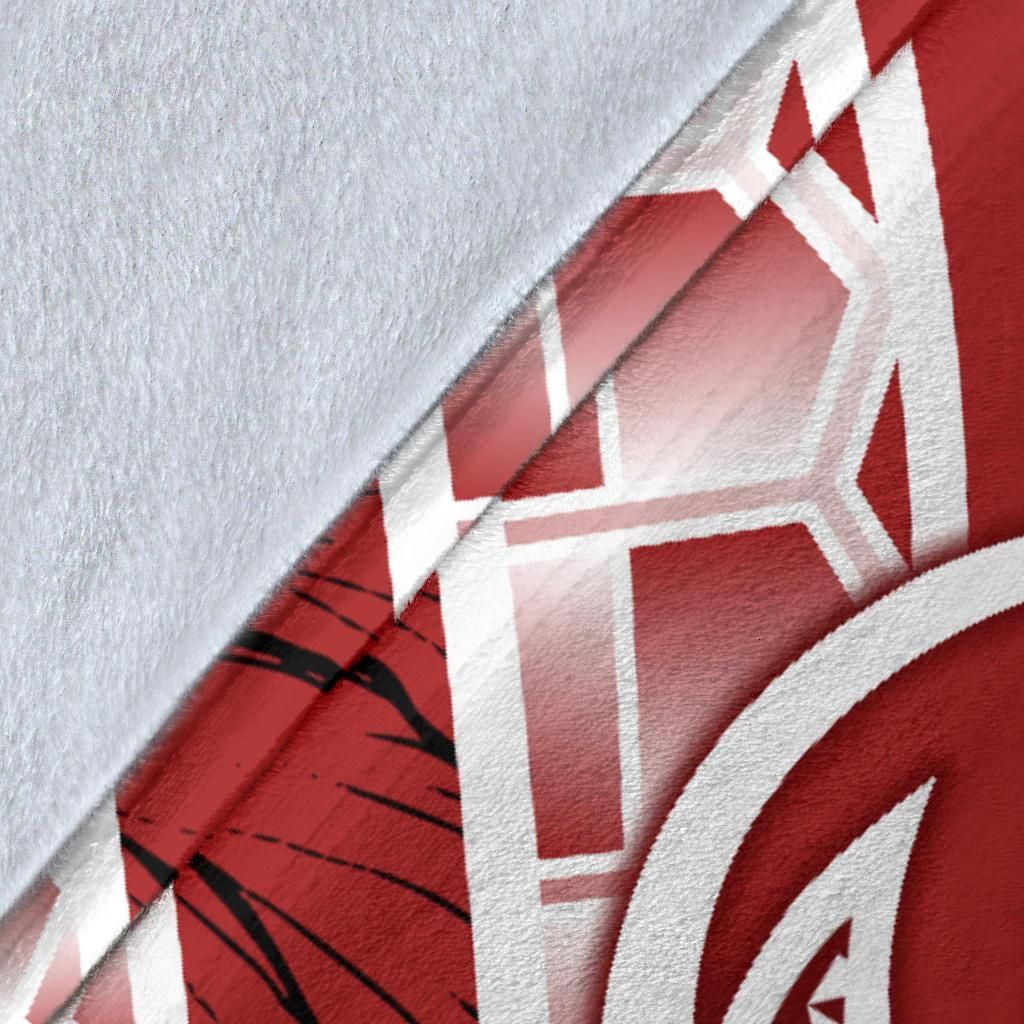 Polynesian Hawaii Premium Blanket - Summer Plumeria (Red)