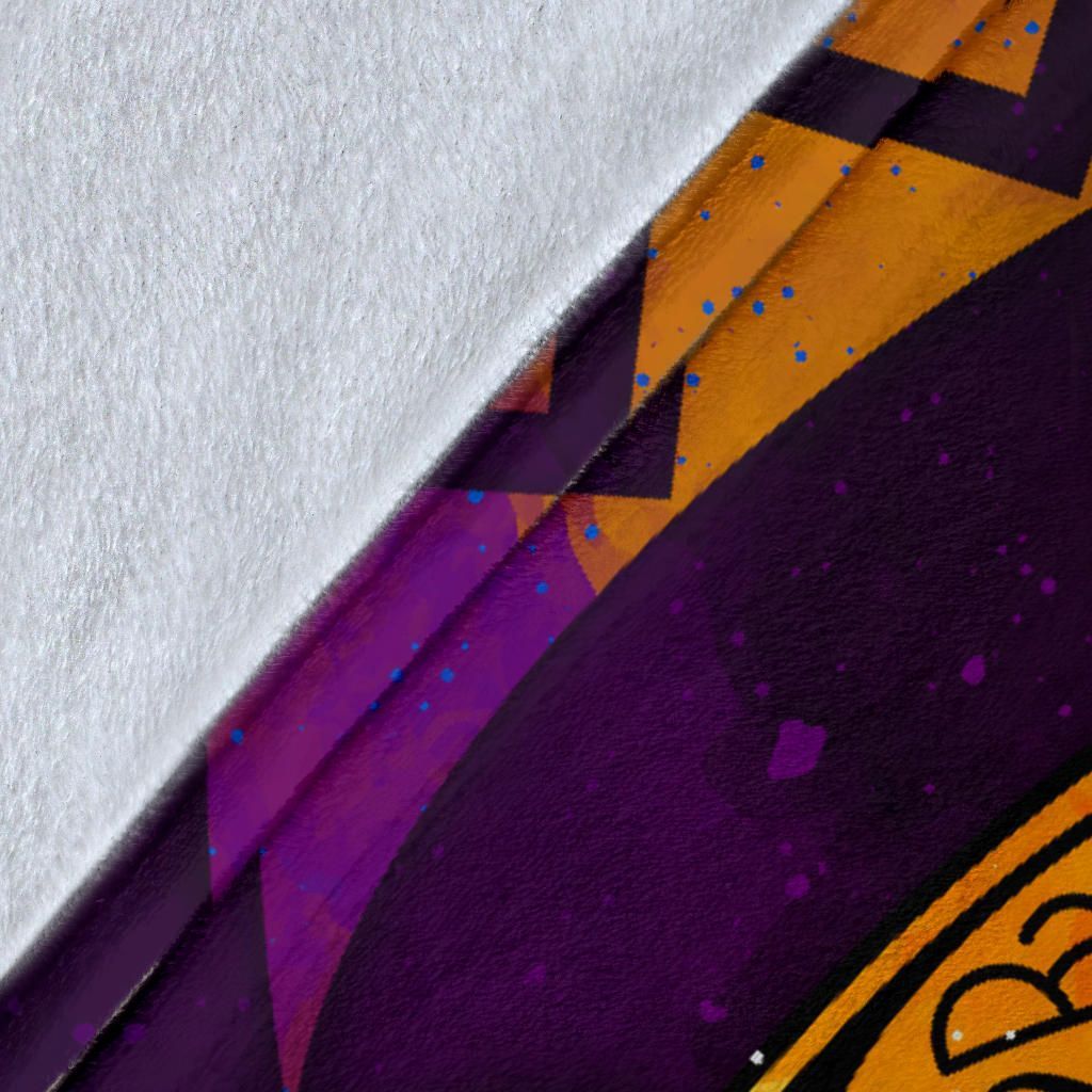 Polynesian Hawaii Premium Blanket - Whale Hawaii Map Purple Galaxy