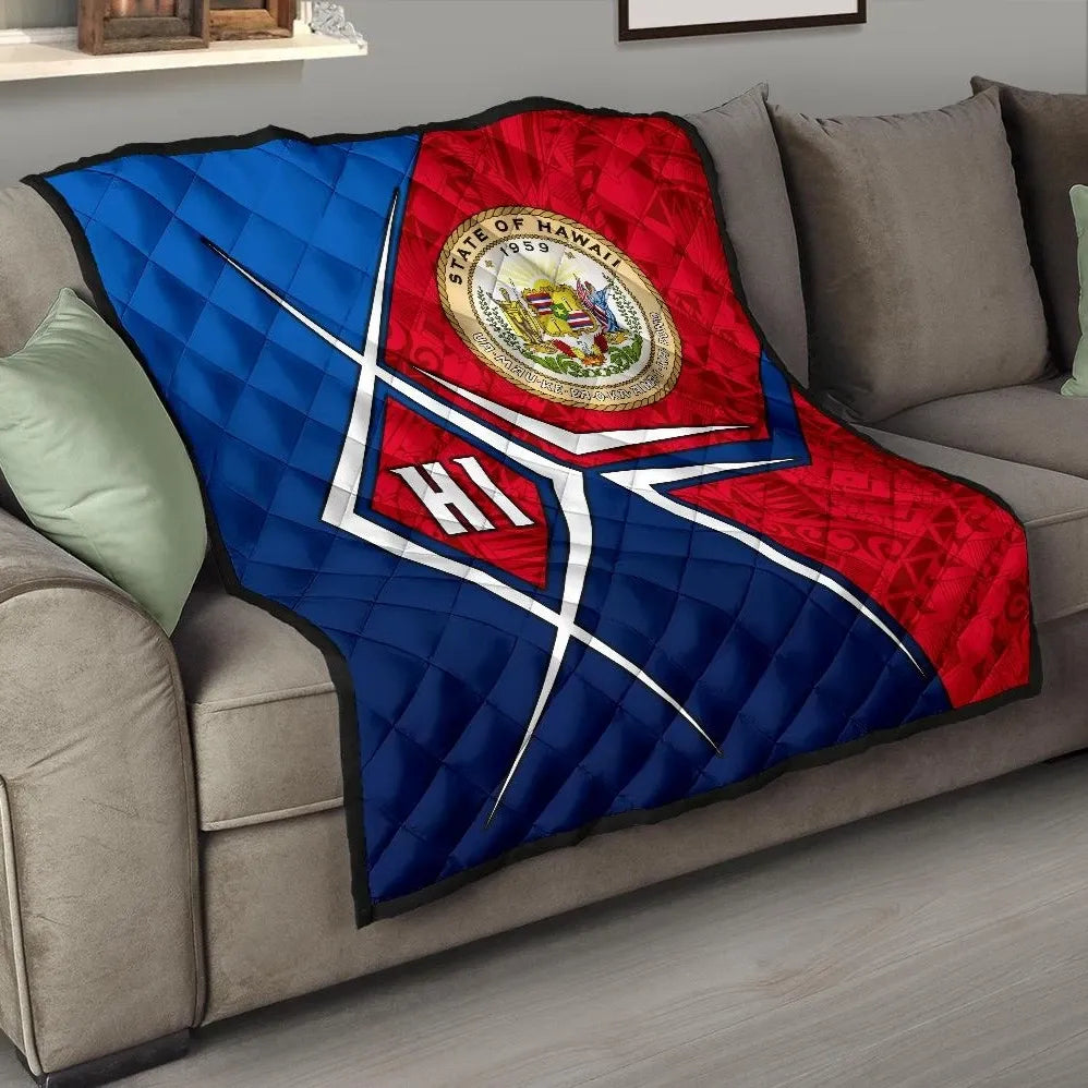 Polynesian Hawaii Premium Quilt  - Hawaii Seal